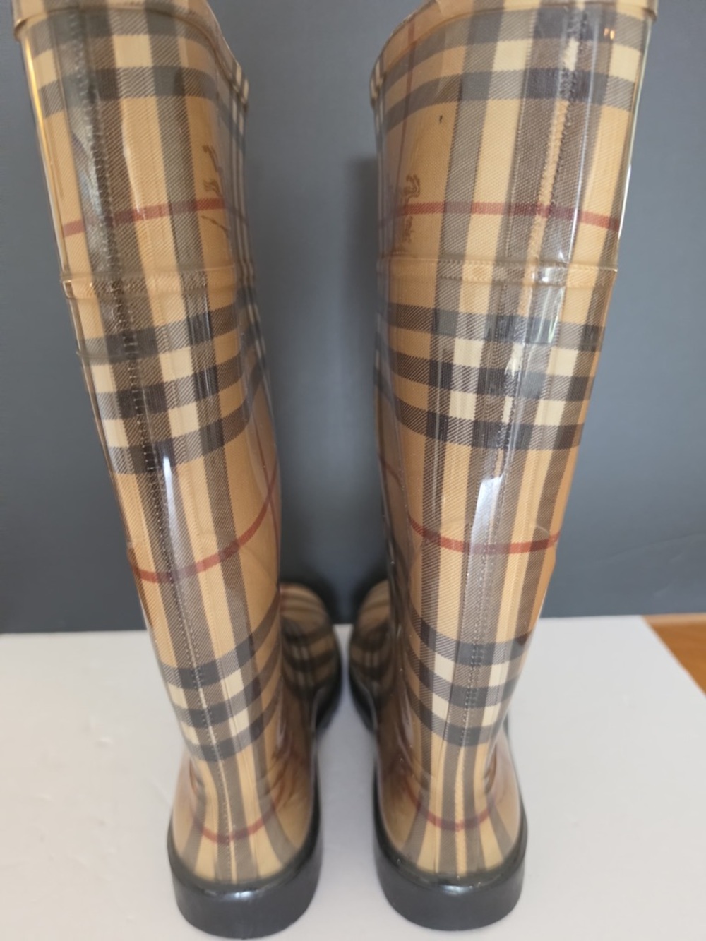 Burberry Nova Check Rain Boots Made in Italy Women’s  Size 39(ERO) 6 (UK) 7 (US) - Picture 5 of 5